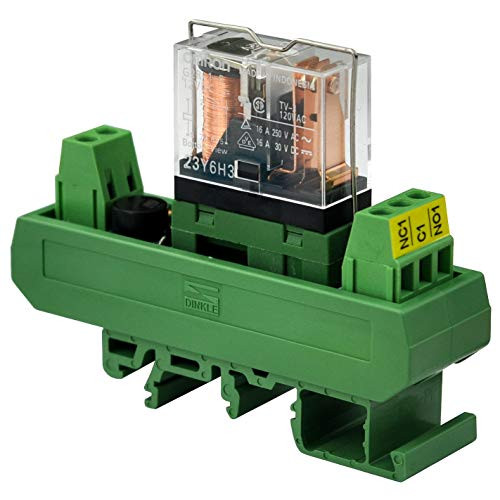 Electronics-Salon AC DC 12V Slim DIN Rail Mount 16Amp SPDT Power Relay Interface Module G2R-1-E 12V.