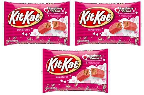 Kit Kat Rasberry plus Creme Minis Valentines Day edition 9 oz bag 3 pack Kit Kat Rasberry plus Creme Minis Valentines Day edition 9 oz bag 3 pack