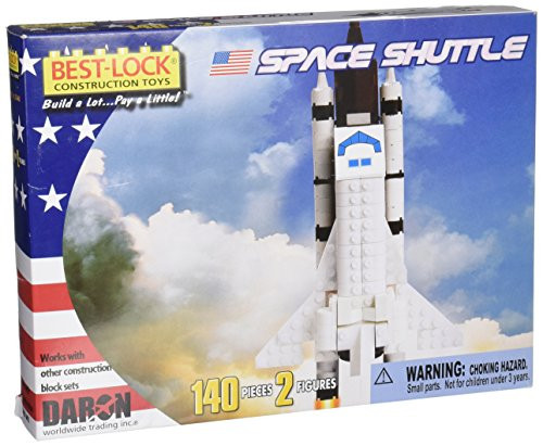 Daron Space Shuttle 140 Piece Best Lock Construction Toy with Action Figure
