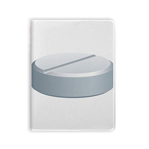 White Pill Health Care Products Pattern Notebook Gum Cover Diary Soft Cover Journal