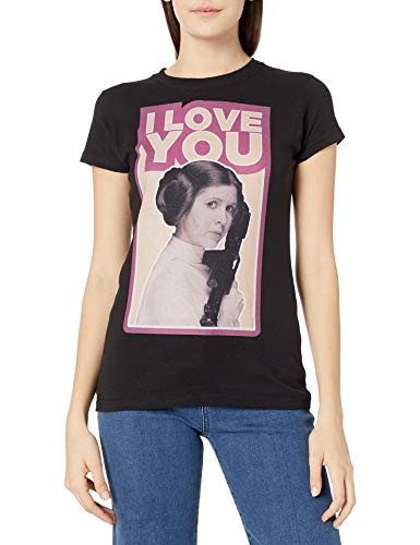 Star Wars Juniors Leia Love Graphic T-Shirt Black Small