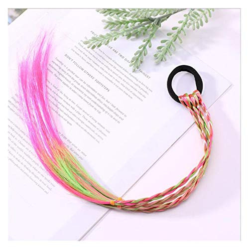 Muchengy Hair tie 1pc Children Wig Braids Multi-Color Mini Clip Kids Elastics Hair Bands Girl Cute Hair Accessories Korean Style Hair Rope  Color   Mint