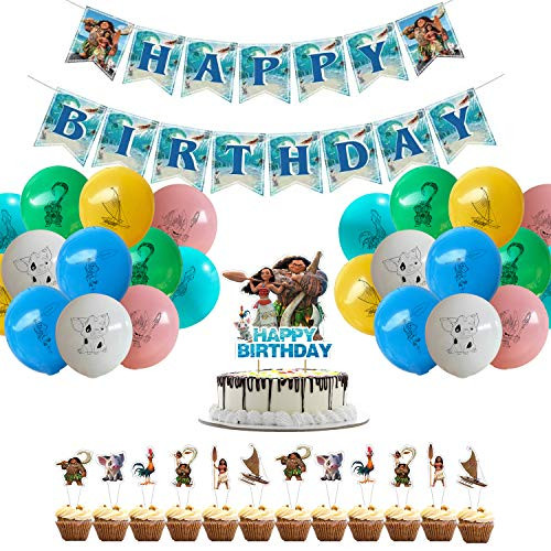Moana Party Supplies For Kids Moana Theme Birthday Party Decorations Supplies Set of 56