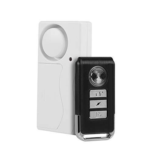 Door Alarms for Home Security 108dB Window Alarms for Home Wireless Door Alarm with Remote Burglar Alarm Vibration Magnet Sensor with The Function of ArmDisarmEmergency Alarm and Doorbell