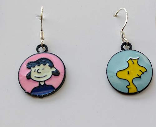 Snoopy Charlie Brown Lucy Woodstock Peanuts Characters Enamel Earrings