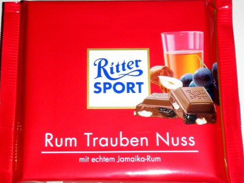 Ritter Sport Rum Raisin Hazelnut 100g - 6 Pack