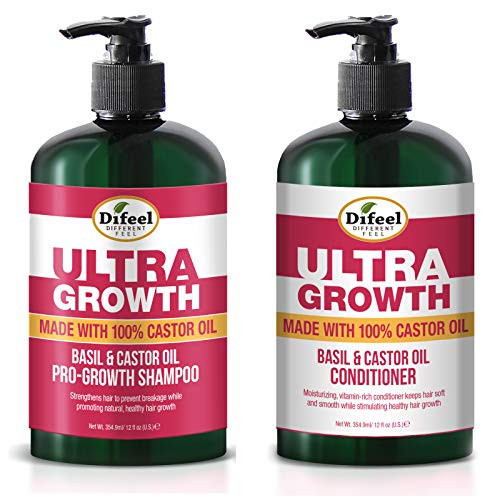 Difeel Ultra Growth Shampoo  and  Conditioner 2-PC Set - Includes Ultra Growth Shampoo 12 oz and Ultra Growth Conditioner 12 oz.