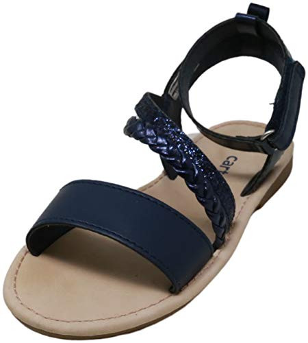 carters Girls Filipa Braided Strappy Sandal Navy 4 M US Toddler