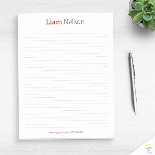 Color Text Design Custom Notepad - Writing Pad - To Do Notepad - Personalized Paper