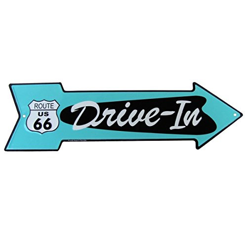 Treasure Gurus Route 66 Drive in Arrow US Made Metal Sign Diner Garage Man Cave Wall Decor Treasure Gurus Route 66 Drive in Arrow US Made Metal Sign Diner Garage Man Cave Wall Decor