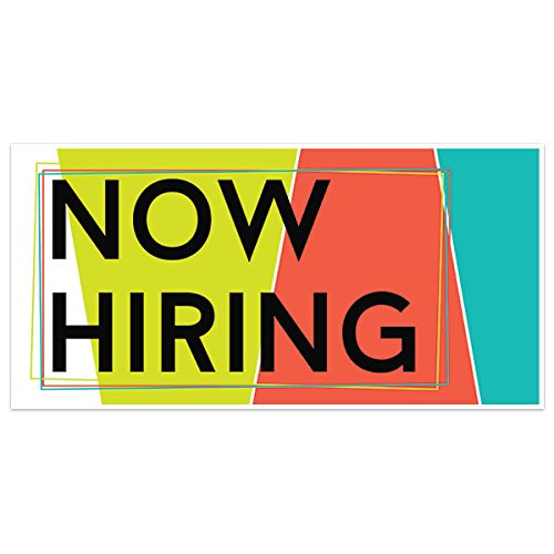 Summer Colors Now Hiring Business Window Display Large Format Sign