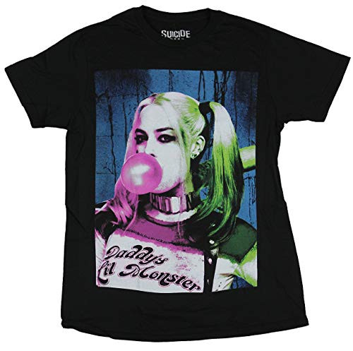 Suicide Squad Harley Quinn Bubble Gum T-Shirt-XX-Large Black