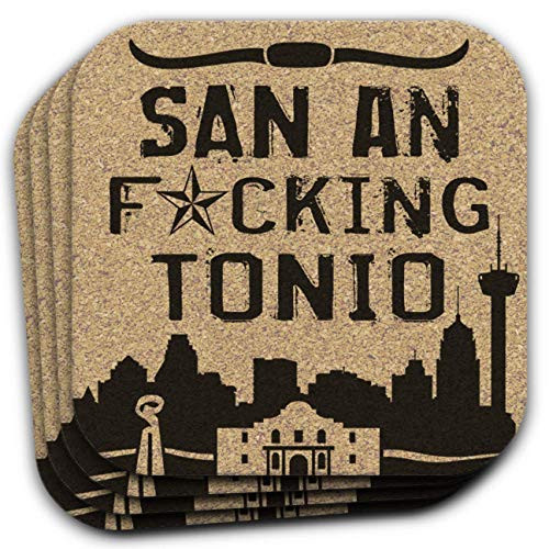 San Antonio Texas TX Souvenir 4pc Coaster Gift Set