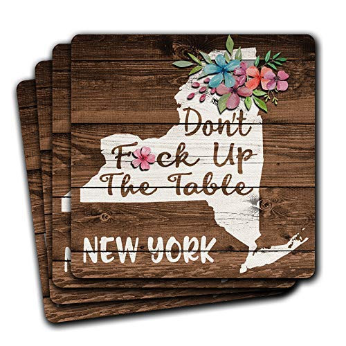 New York State NYC Gift Souvenir 4pc Coaster Set