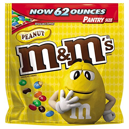 Peanut M and Ms Chocolate Candies Pantry Size 62 oz. Resealable Bag