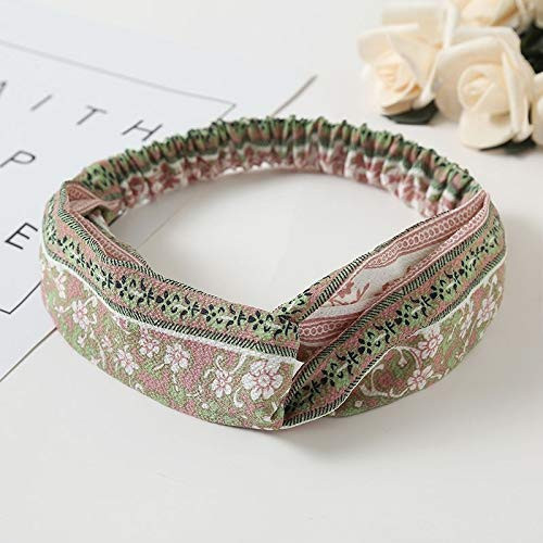 LJJSMG Headbands for Women Womens Hairband High Elastic Hair Band Wide Side Cross Knot Headband for Adult Girls Headwear Turban  Color   H