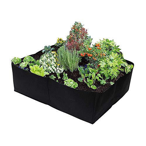 Alapaste Garden Divided Raised Planting Bed PE Fabric Grow Bag Planter Pot Square Planting Container for PlantsFlowersVegetables  Felt