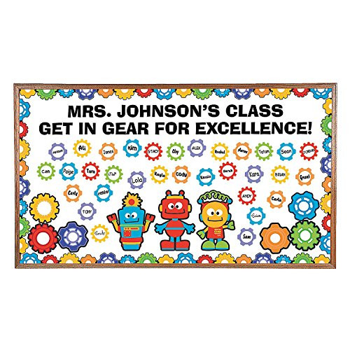 Fun Express Gears and Robots Bulletin Board Set - 200 Pieces - Educational and Learning Activities for Kids Fun Express Gears and Robots Bulletin Board Set - 200 Pieces - Educational and Learning Activities for Kids