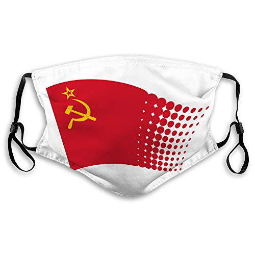 Safety Scarf decoration Reusable Outdoor Covers ussr flag soviet union flag Reusable Cover