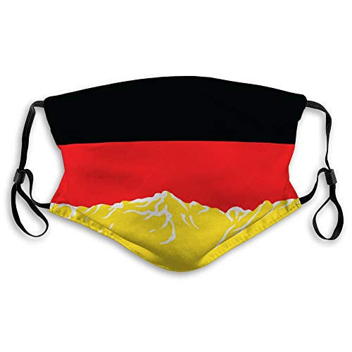 DISGOWONG Adjustable Safety Covers for Most People Mountains with Flag of Germany Outdoor Cover DISGOWONG Adjustable Safety Covers for Most People Mountains with Flag of Germany Outdoor Cover