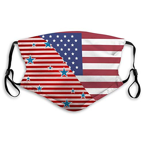 DISGOWONG Safety Scarf Decoration Reusable Outdoor Covers Presidents Day Abstract USA Flag Colors Background Outdoor Cover DISGOWONG Safety Scarf Decoration Reusable Outdoor Covers Presidents Day Abstract USA Flag Colors Background Outdoor Cover