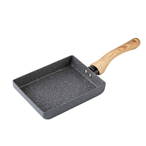 DAOB Japanese Omelette Pan Nonstick Tamagoyaki Egg Pan Rectangle Mini Frying Pan Aluminum Alloy Sandwich Pancake Pan for Breakfast Make Grey