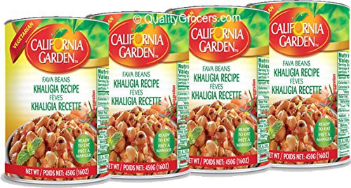 California Garden Fava Beans Khaligia Recipe 450g  4 cans
