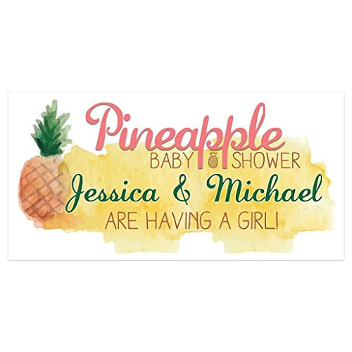 Pineapple Baby Shower Banner Personalized Party Backdrop Decoration Pineapple Baby Shower Banner Personalized Party Backdrop Decoration