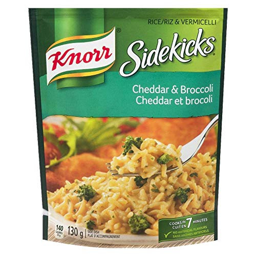 Knorr Sidekicks Cheddar Broccoli Rice Vermicelli Side Dish 2ct 130g 4.6 oz. Imported from Canada Knorr Sidekicks Cheddar Broccoli Rice Vermicelli Side Dish 2ct 130g 4.6 oz. Imported from Canada