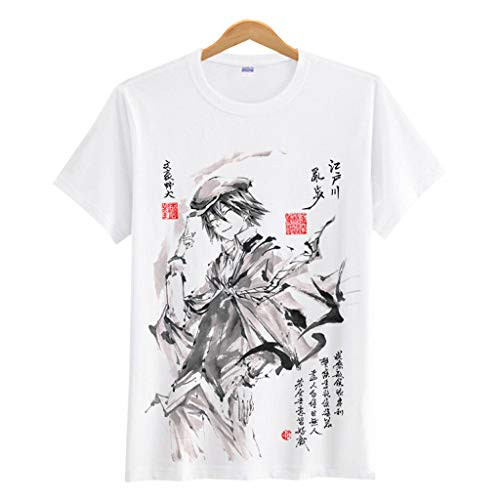 FunStation Tee for Anime Bungo Stray Dogs Cosplay T-Shirt Summer Short Sleeve Costume Sweatshirt 02 XL