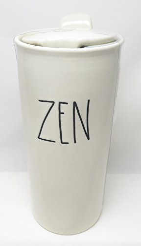 Rae Dunn By Magenta ZEN Large Letter LL Ceramic Travel Tumbler Mug