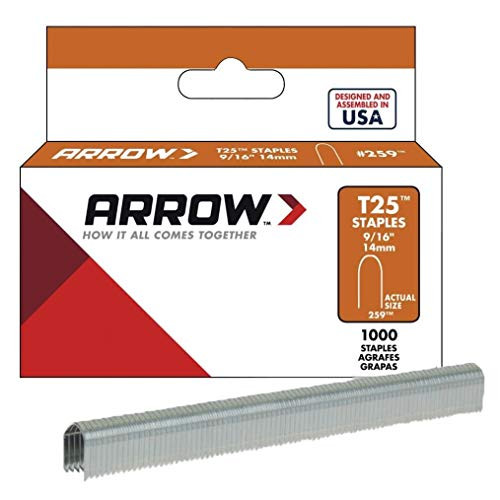 Arrow Fastener 259 9 16 inch  T25 StaplesGray2 Pack