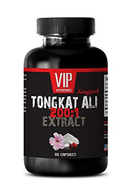 Natural Male Performance Pills - TONGKAT ALI Extract 200 to 1 - Tongkat ali Root Extract - Tongkat ali Supplement - 1 Bottle 60 Capsules