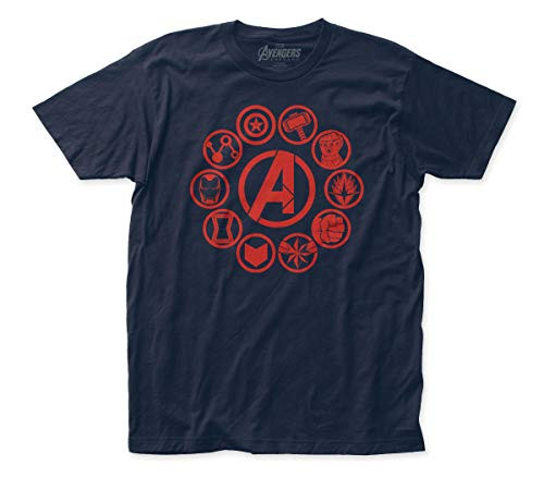Avengers  End Game Icons Fitted Jersey tee  Medium  Navy