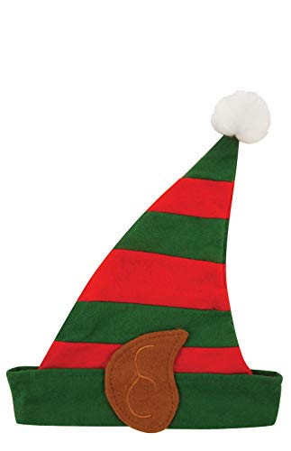 HENBRANDT Childrens Elf Hat with Ears - Christmas Fancy Dress Costume Prop