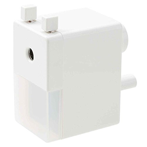 MUJI Manual Pencil Sharpener W55 x H103 x D106mm Made in Japan White simple