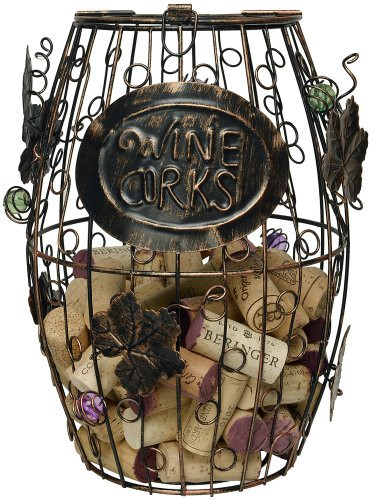 Home-X Wine Barrel Cork Holder. Wine Cork Holder.