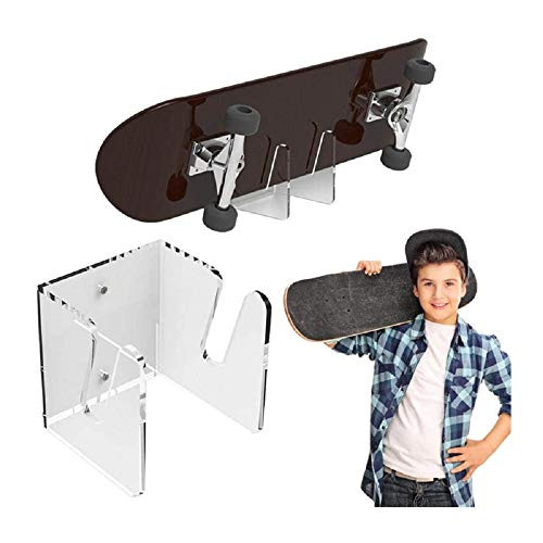 QIXIN Skateboard Wall Mount Display Rack Skateboard Wall Rack Display Rack Hanger Hanger Skateboard Wall Mount Bracket Deck Rack  Transparent1PC