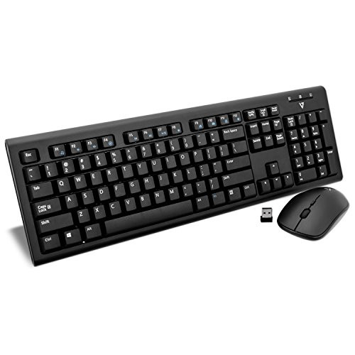 V7 Wireless Keyboard and Mouse Combo with U.S. layout Black - CKW200US