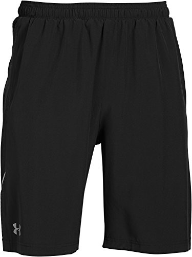 Under Armour Mens Launch Run Stretch Woven 9 inch  Shorts Black  Reflective Small