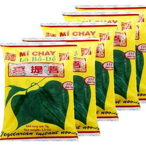 Binh Tay Mi Chay La Bo De Vegetarian Instant Noodles 2.5oz  Pack of 10