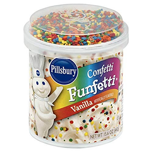 Pillsbury Confetti Funfetti Vanilla Flavored Frosting 15.6-Ounce  Pack of 8