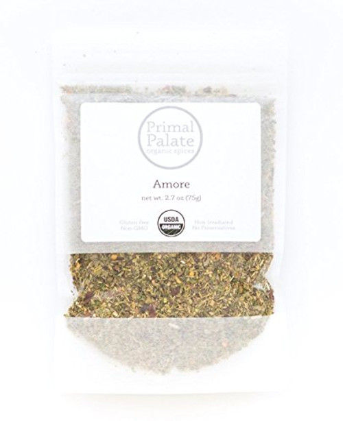 Primal Palate Organic Spices Amore Seasoning Certified Organic 2.7 oz resealable bag Primal Palate Organic Spices Amore Seasoning Certified Organic 2.7 oz resealable bag