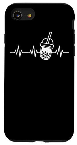 iPhone SE  2020    7   8 Boba Tea Lifeline Heartbeat Cute Bubble Tea Lover Gift Idea Case