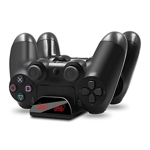 Charging Dock Stations   PS4 Controller Charger - Fast Dual USB PS4 Remote Charging Station with LED- Wireless PS4 Controller Charger Dock Cable for Sony PlayStation 4  PS4  Slim  PS4 Pro Controllers