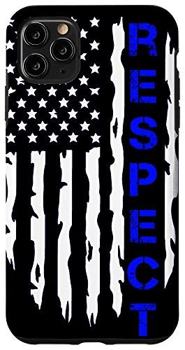 iPhone 11 Pro Max I Back Blue Thin Blue Line I support Police Case