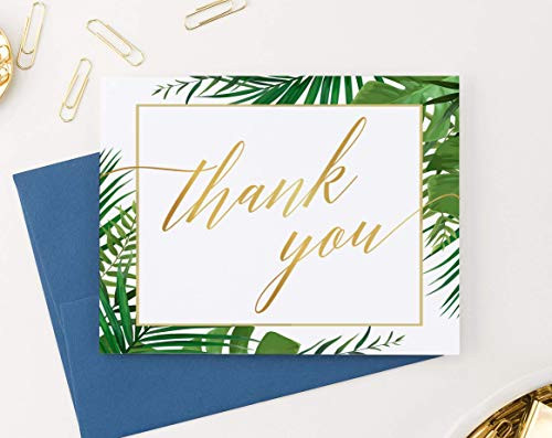 Tropical Thank You Cards with Envelopes FOLDED Blank Inside Greenery Thank You Notes for Baby Shower Bridal Shower Wedding Your Choice of Quantity and Envelope Color Tropical Thank You Cards with Envelopes FOLDED Blank Inside Greenery Thank You Notes for Baby Shower Bridal Shower Wedding Your Choice of Quantity and Envelope Color