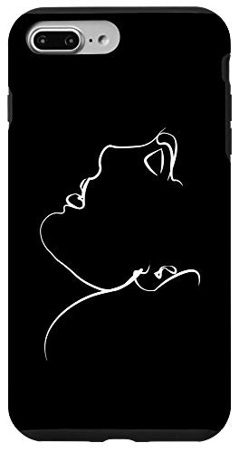 iPhone 7 Plus 8 Plus Abstract Minimalistic Modern Face Line Art Woman Gift Case