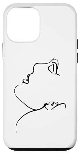 iPhone 12 mini Abstract Minimalistic Modern Face Line Art Woman Gift Case