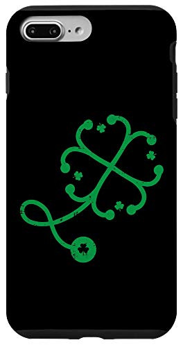 iPhone 7 Plus 8 Plus Shamrock Stethoscope Clover St Patricks Day Nurse RN Gift Case